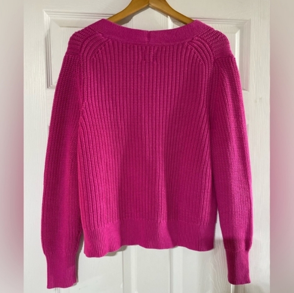 Pink Ribbed Women's Sweater - Picture 2 of 2